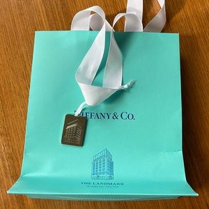 Tiffany & Co landmark store bag and charm